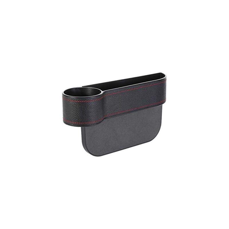 Memkey - Car Seat Organizer, pu Leather Car Seat Filler, Car Seat Organizer with Cup Holder for Storing Cups, Coins, Main Driver Seat