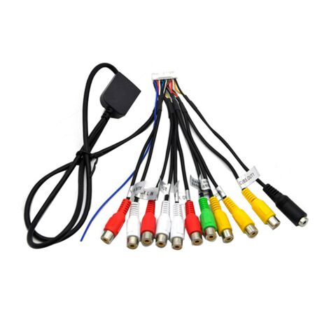 Car Stereo Radio Output Cable Wire Aux-in Adapter Subwoofer/Amplifier 3.5mm Female 20Pins Harness Head Unit Carplay