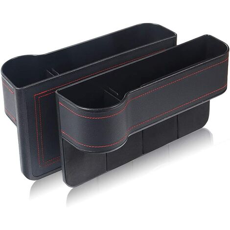 Left+Right Ugthe Car Quilted Storage Box Car Storage Box Car Seat Gap Storage Bag Leakproof Storage Box 