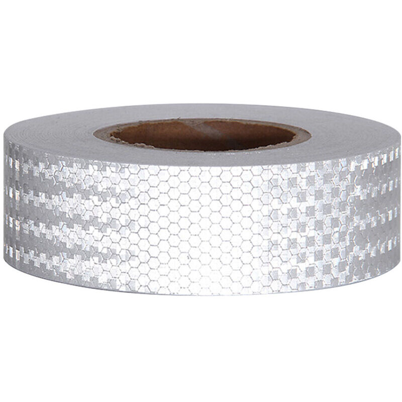 Car Styling Safety Mark Bandes réfléchissantes Autocollants Bande d'avertissement auto-adhésive pour automobiles Motos, Argent