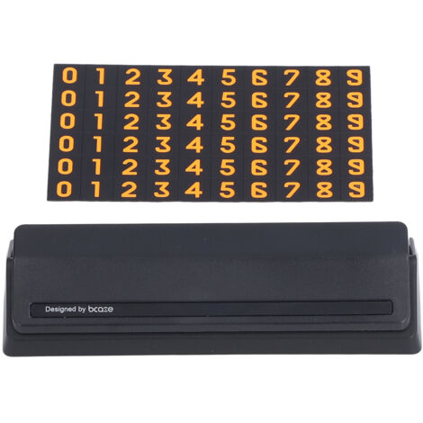 Car Temporary Parking Sign Stable Structure Environmentally Friendly Small Compact Exquisite Number PlateBlack