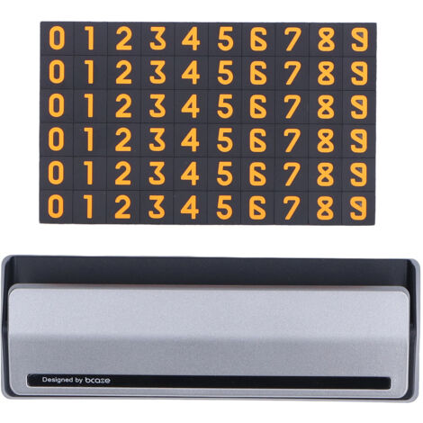 Car Temporary Parking Sign Stable Structure Environmentally Friendly Small Compact Exquisite Number PlateSilver
