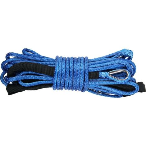 Car Trailer Rope with Electric Winch Rope and Sheath (Blue) 1pcs