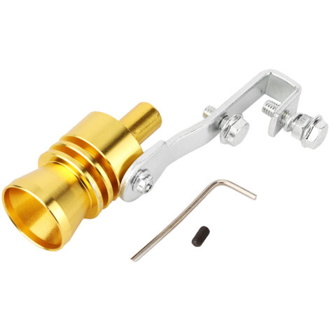 Car Turbo Sound Whistle, Akozon alliage d'aluminium voiture Turbine Whistle tuyau d'échappement haut-parleur modifié automobile accessoires de moto(Or)