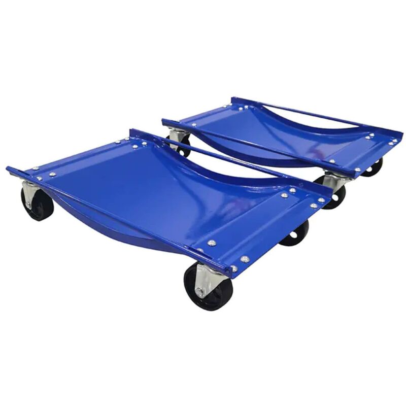 Car Tyre Skate Wheel Dolly x2 (1000LB Heavy Duty Vehicle Positioning Trolley)