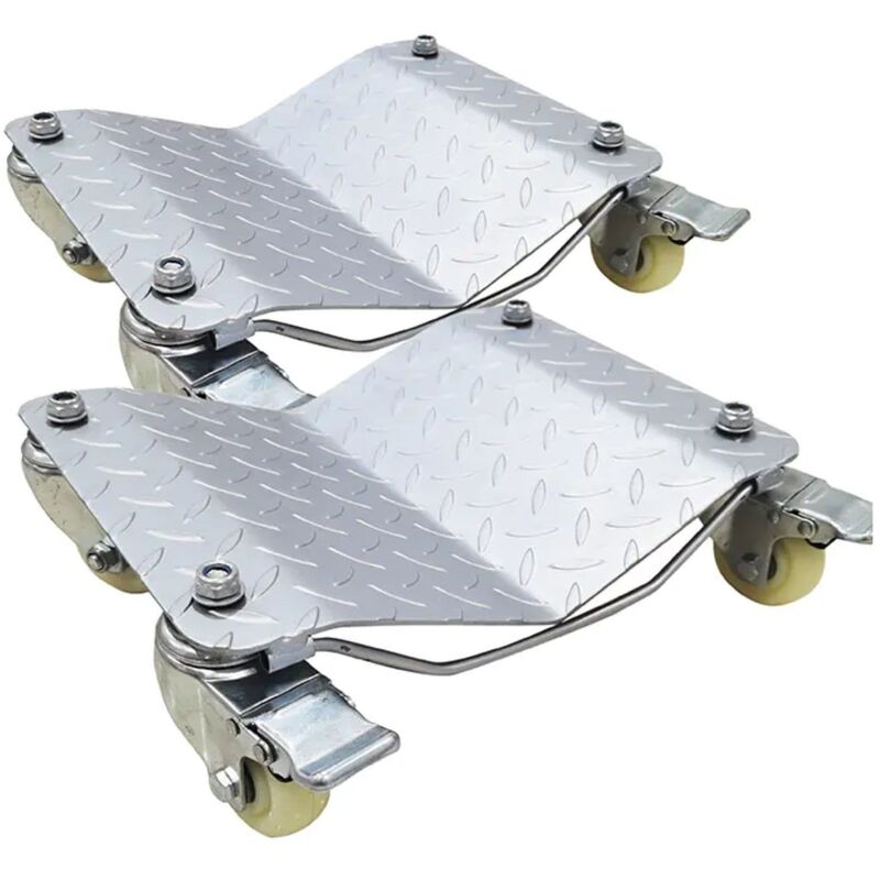 Securefix Direct - Car Tyre Skate Wheel Dolly x2 (1500LB Heavy Duty Vehicle Positioning Trolley)