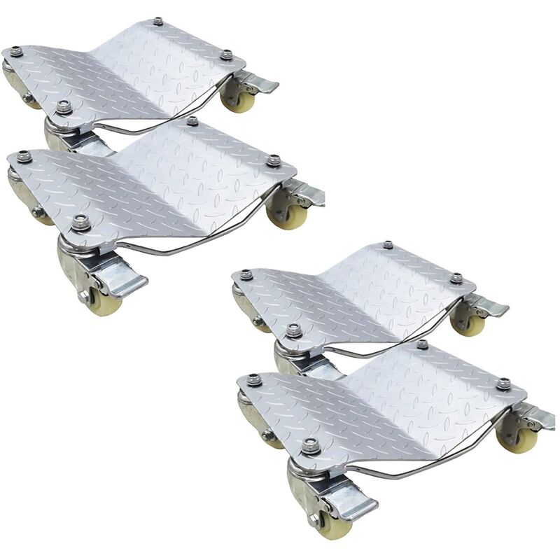 Securefix Direct - Car Tyre Skate Wheel Dolly x4 (1500LB Heavy Duty Vehicle Positioning Trolley)