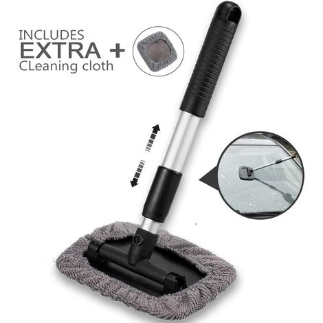 main image of "Car Windshield Cleaning Brush, Car Windshield Cleaning Tools From Window Cleaning Tools Inside Window Great for Fog and Moisture Removal (Gray)"
