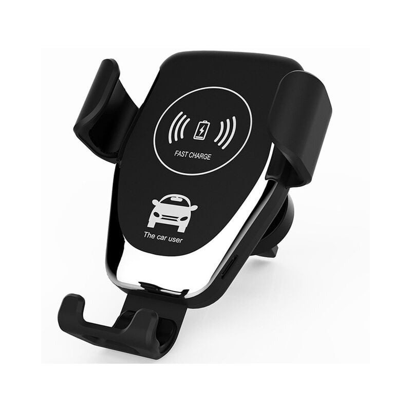 Wireless Car Charger, Induction Car Charger, Wireless Phone Holder, Phone Holder, Qi Fast Charging, Auto Lock, - Ahlsen