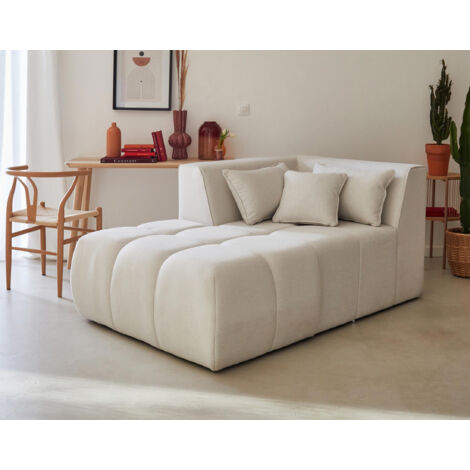 Caracas - modulsofa recamiere links - aus stoff - beige
