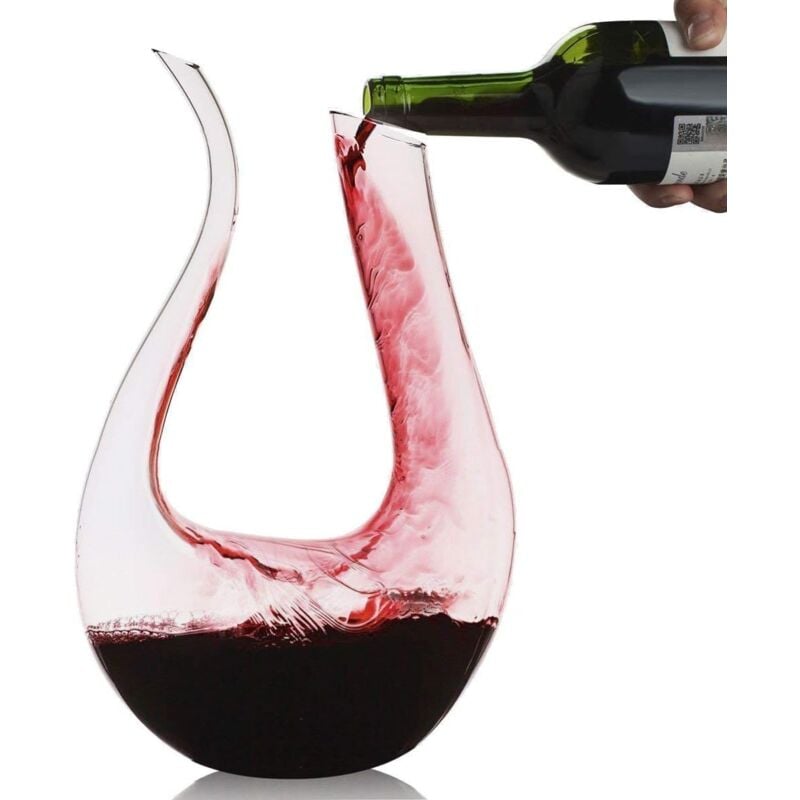 Devenirriche - Carafe à vin en verre sans plomb de 1,5 l