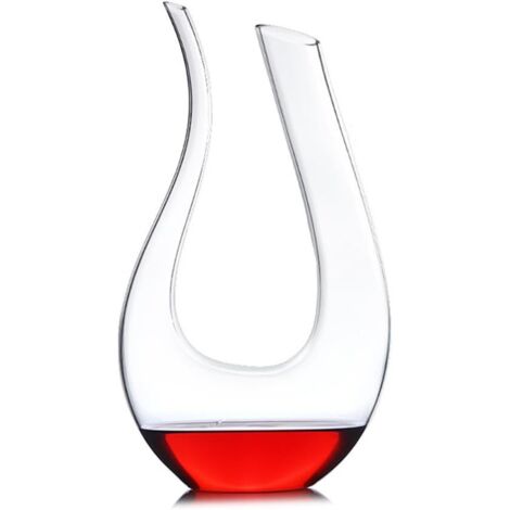 carafe de bouteille de vin en forme de U en verre de cristal sans plomb bouteille de vin en verre bouteille de qualité B