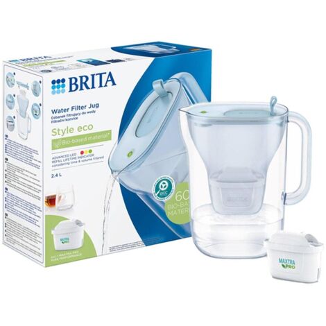 Carafe filtrante BRITA Style Eco Bleu Poudré incl. Cartouche filtrante MAXTRA PRO 1055740