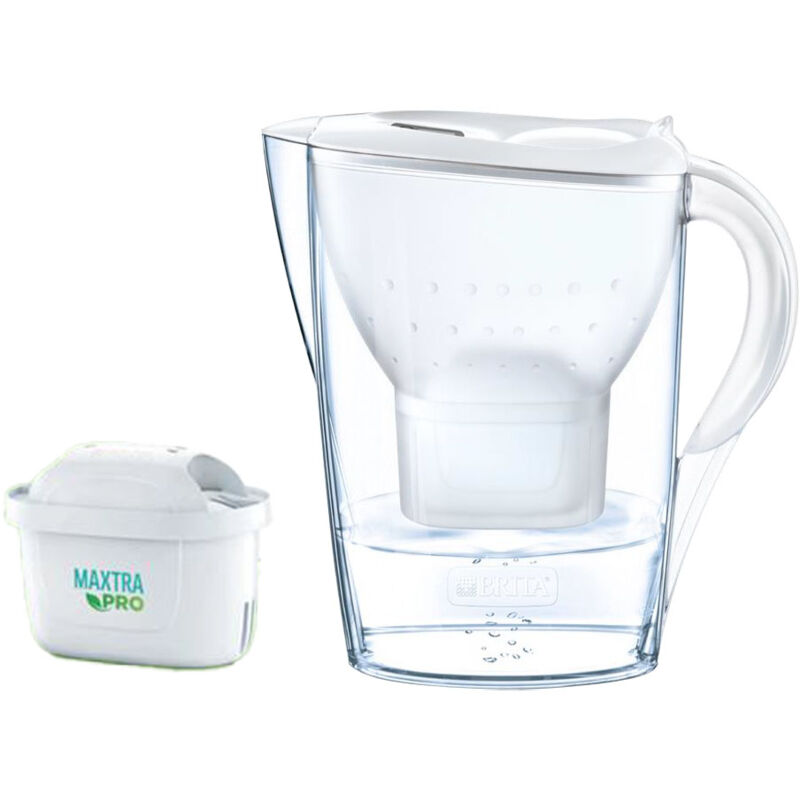 Carafe filtrante marella blanc 2 filtres maxtra pro 2,4l 1051130 brita