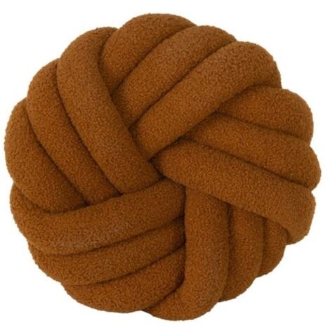 (caramel, pamplemousse, rose, bleu clair, gris clair, jaune, marron, beige, blanc, kaki)Coussin décoratif - Non spécifié - 35x35 cm - Peluche d'agneau - Couleur caramel - Design contemporain