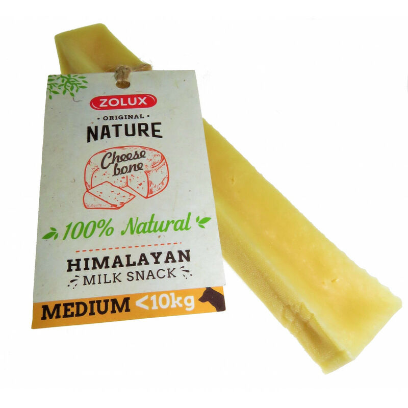 

Caramelo de queso. Hueso de queso mediano. 57 gr. para perros de menos de 10 kg .