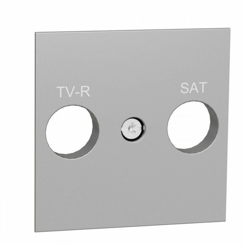 Schneider Electric - Caratula toma r-tv/sat aluminio schneider NU944130