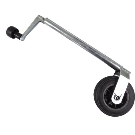 Caravan Jockey Wheel 34MM with Plastic Rim (Rubber Trailer Guide Heavy Duty Caravan)