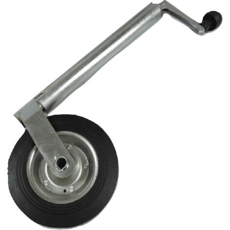 Caravan Jockey Wheel 42MM with Metal Rim (Trailer Guide Rubber Heavy Duty)