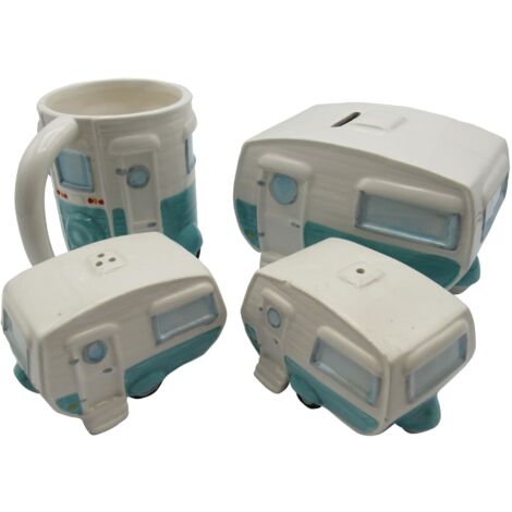 Caravan Novelty Gift Set (Collectables Mug Presents Ceramic Unique Unusual Bundle)