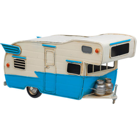 Caravana de metal azul 28x12.5x15