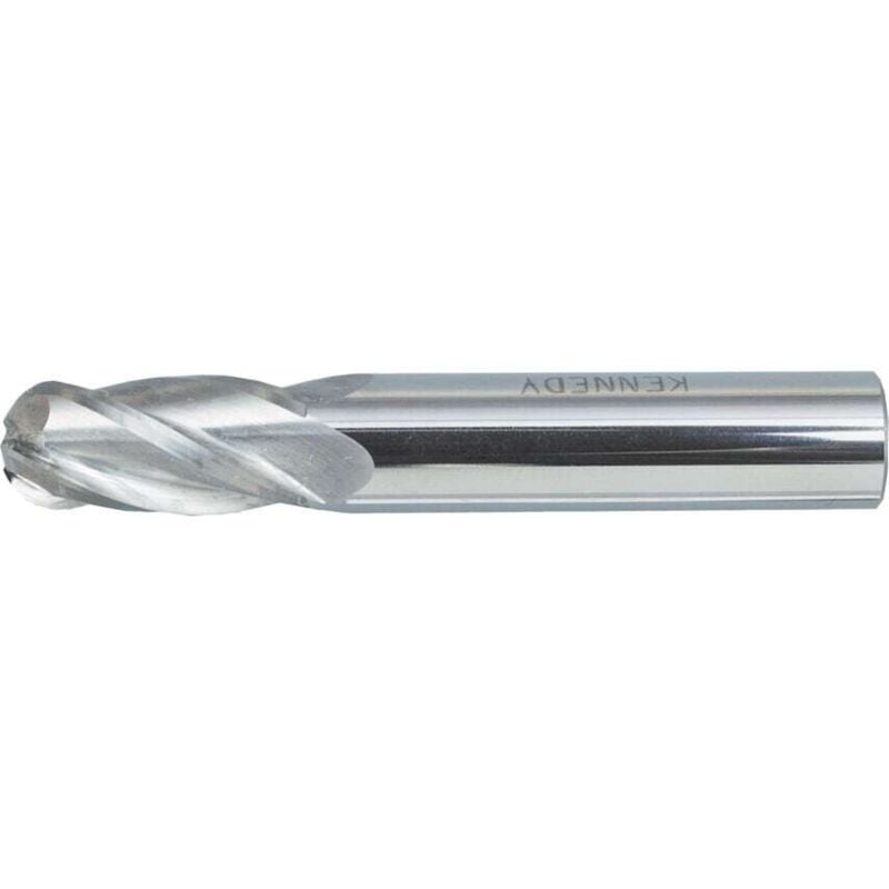Sherwood - 10.00MM Carbide Micrograin 4 Flute Plain Shank Ball Nosed End Mills