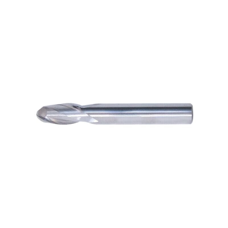 Kennedy - 3.00MM Carbide Plain Shank 2 Flute Ball Nosed Slot Drills - Regular Seri