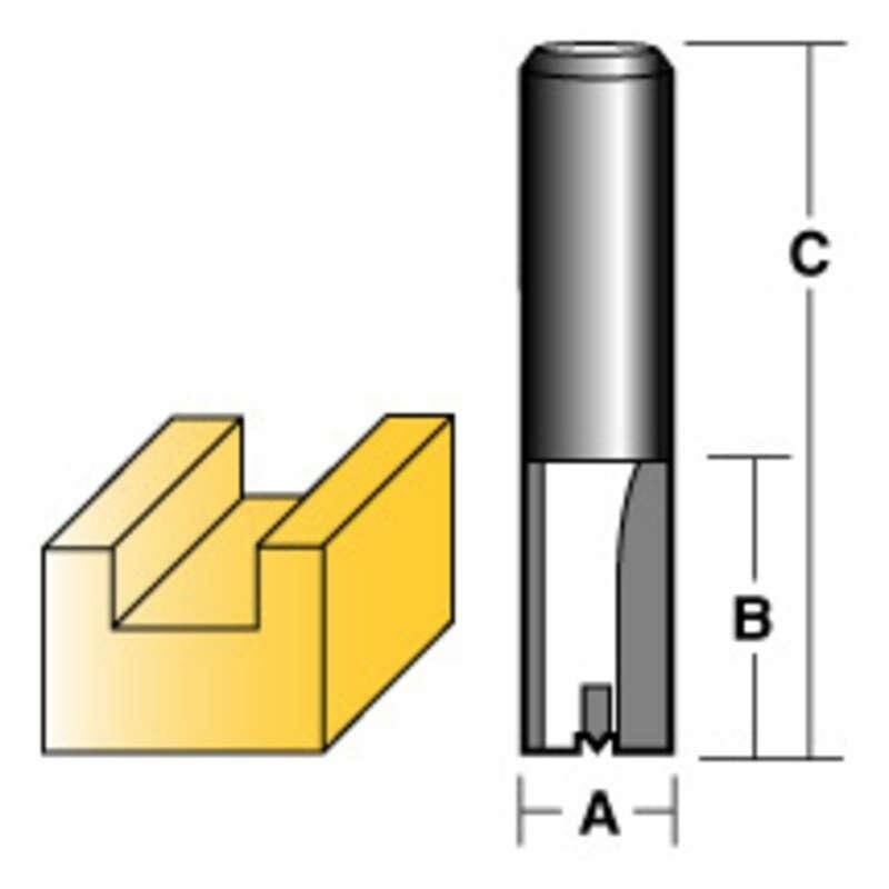 Carbitool - Straight Router Bit 18Mm 1/2' Shank