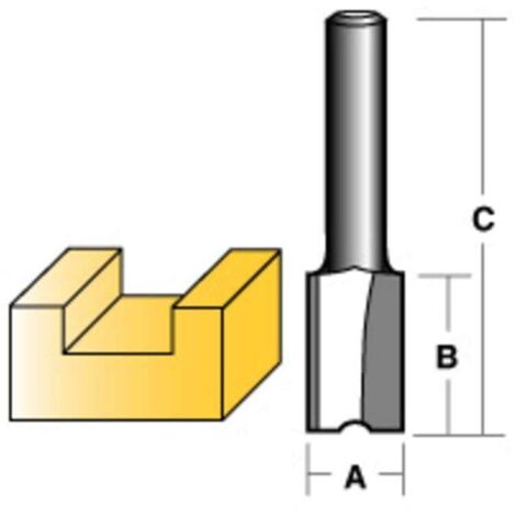 Carbitool - Straight Router Bit 25Mm 1/4" Shank