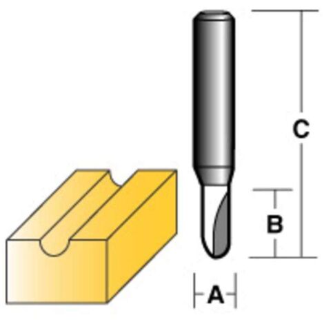 CARBITOOL VEINING ROUTER BIT 5/32" 1/4" SHANK