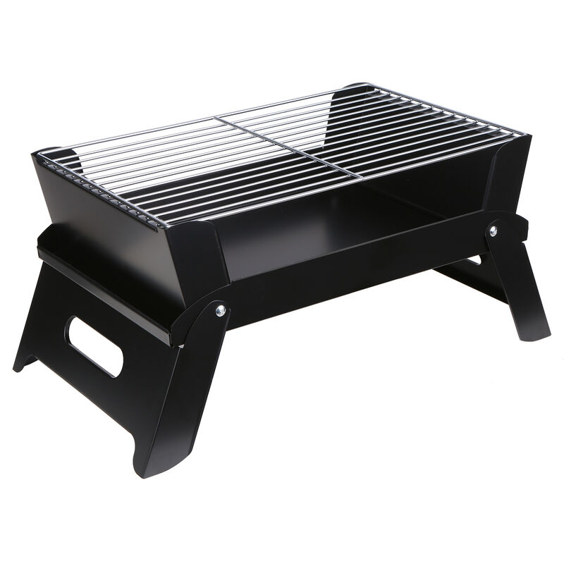 

Carbon de lena plegable portatil de acero inoxidable Parrilla Parrilla de coccion de mesa Barbacoa de carbon Grill para acampar al aire libre chupar