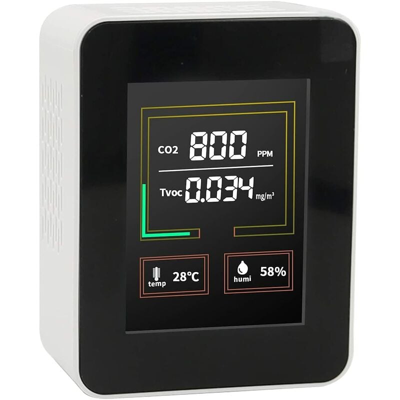 Carbon Dioxide Tester Detector, Portable Humidity and Temperature Sensor, Used in Home, Factory, Indoor