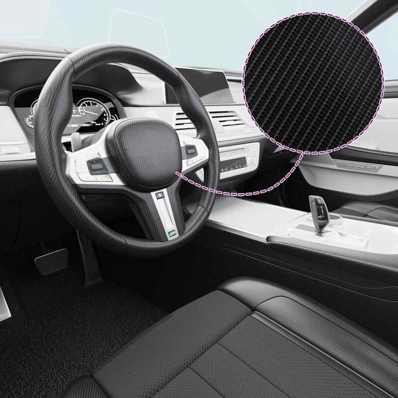 Car Films 2 pcs 4D Black 100x150 cm+50x150 cm vidaXL