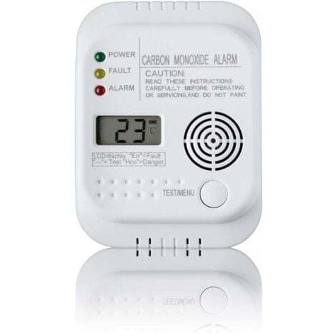 MEMKEY Carbon monoxide detector, battery-operated, gas detector with display and temperature display
