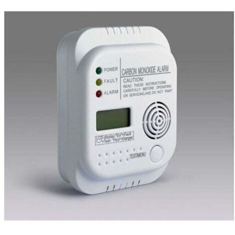 Carbon Monoxide Detector, Battery Powered, Gas Detector with Display and Temperature Indicator