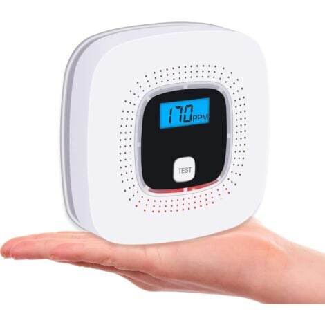 Carbon Monoxide Detector, Carbon Monoxide Detector with Replaceable Battery, with Digital Display
