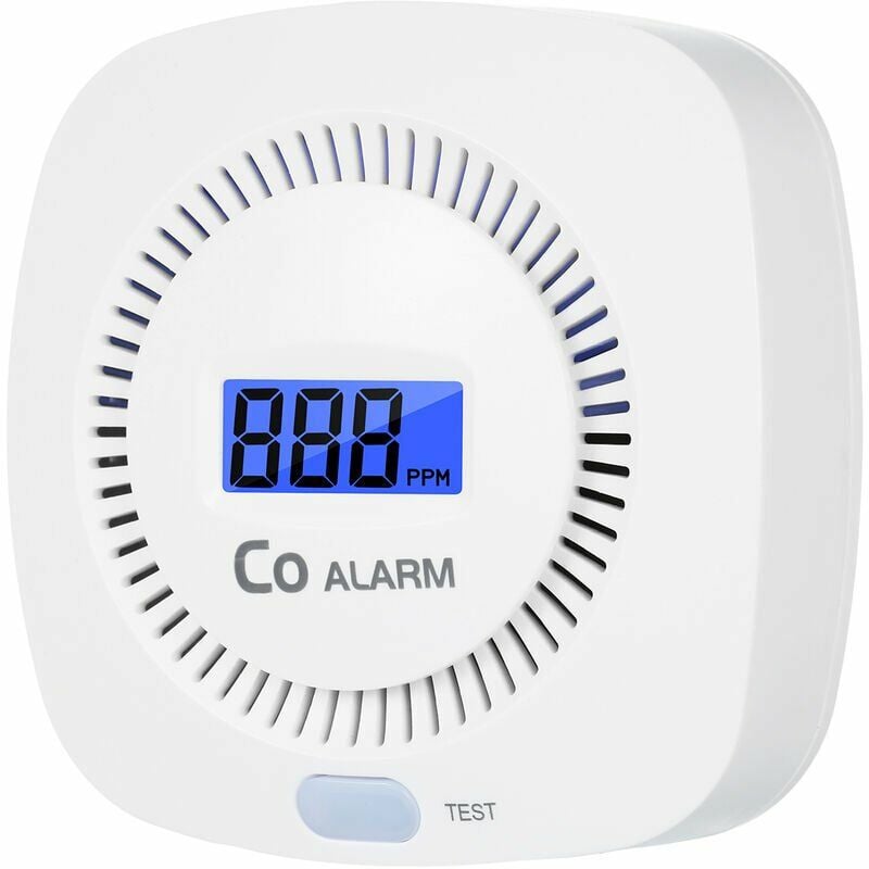 Carbon Monoxide Detector lcd Monitor Digital Carbon Monoxide Meter High Accuracy Gas Tester, White