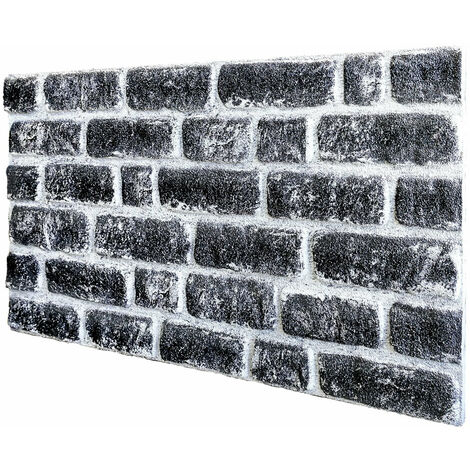 CARBON - pannello finto mattone in EPS Resinato Misura 100x50 Cm spessore 2 cm