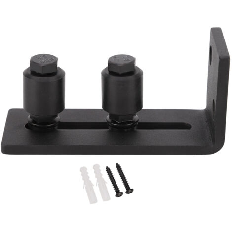 Carbon Steel Adjustable Sliding Floor Guide for Barn Door Hardware Accessory (Double Roller)