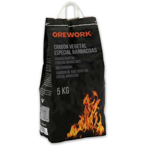 CARBON VEGETAL BOLSA 5KG. - MOTOGARDEN