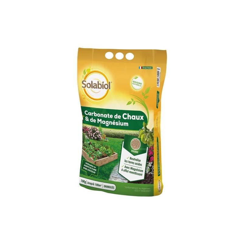 SBM - solabiol SOCHAUX10 Carbonate De Chaux Et De Magnesium 10kg, Efficace