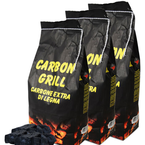 CARBONE EXTRA DI LEGNA 3 CONFEZIONI TOTALE  9 KG