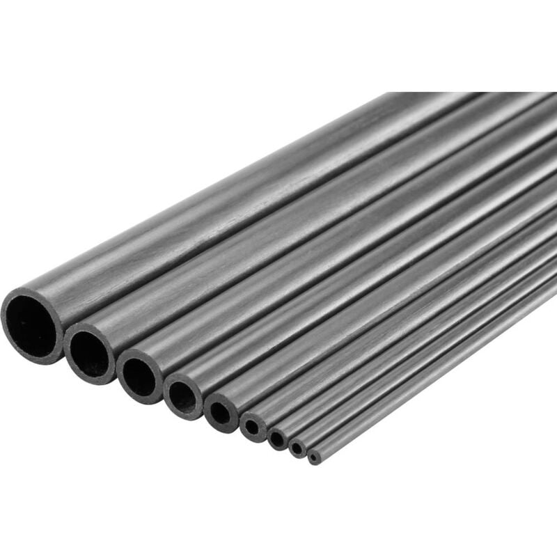 Reely - Tubo Carbonio (ø x l) 2.5 mm x 1000 mm Diam int: 1.5 mm 1 pz.