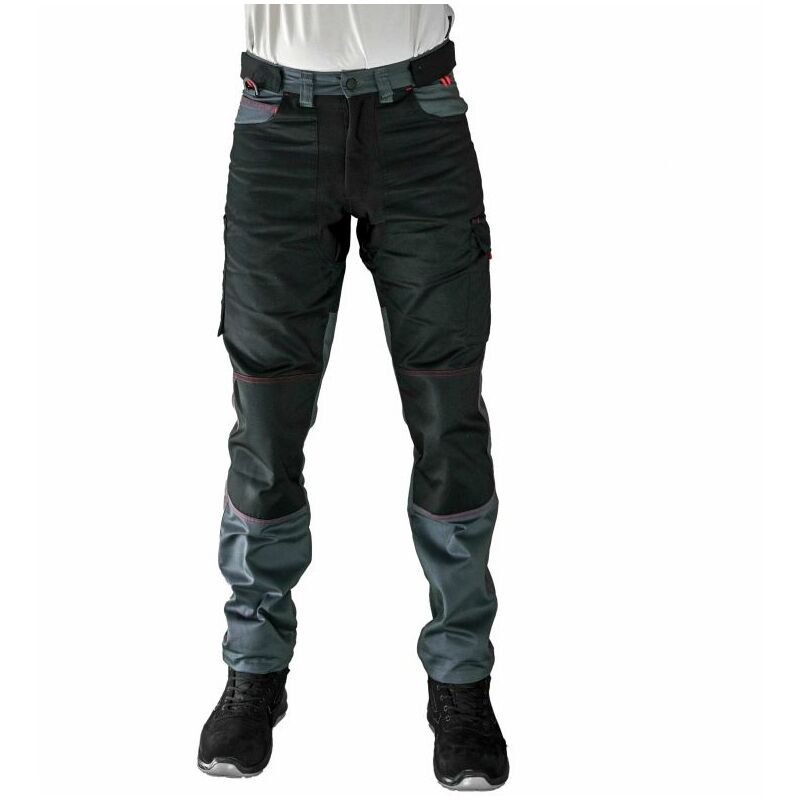 Carbonn - Pantalon de travail léger et confortable pour Homme noir 36 - Noir / Gris - Noir / Gris