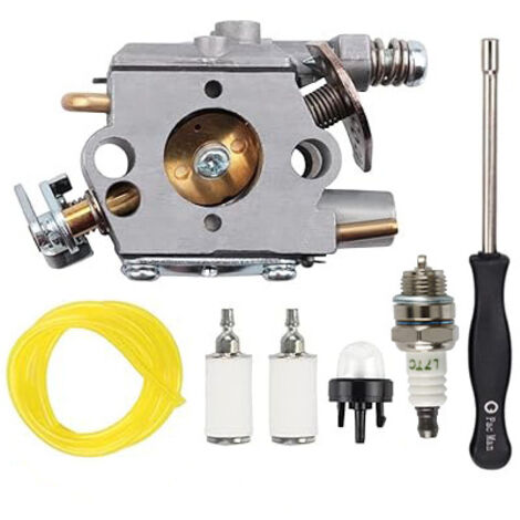 Carburador 309376002 para motosierra de gasolina Ryobi RY3714 RY3716 para Homelite con cebador, bujía, filtro de combustible y manguera de combustible.