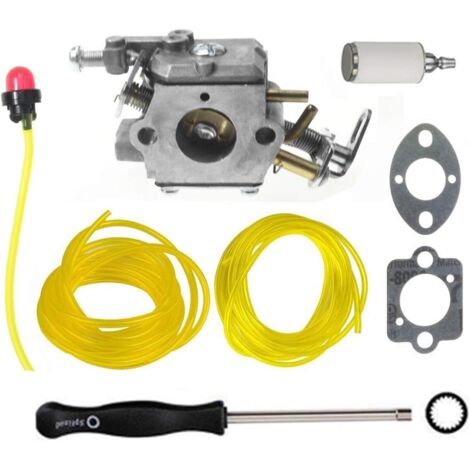 Carburador C1M-H58 con juntas y línea de combustible para motosierra Ryobi Homelite 308070001 985597001 de 38 cc y 46 cc