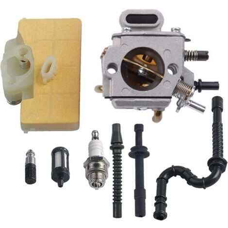 Carburador con filtro de aire y kit de ajuste de línea de combustible para motosierra STIHL MS290 MS310 MS390 029 039-Crezuo