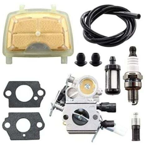 Carburador con kit de reparación para motosierra MS171 MS181 MS201 MS211 MS 181 171 211 Zama C1Q-S123C C1Q-S119C C1Q-S121C C1Q-S269 1139 120 0619 con filtro de aire 1139 120 1602-Crezuo