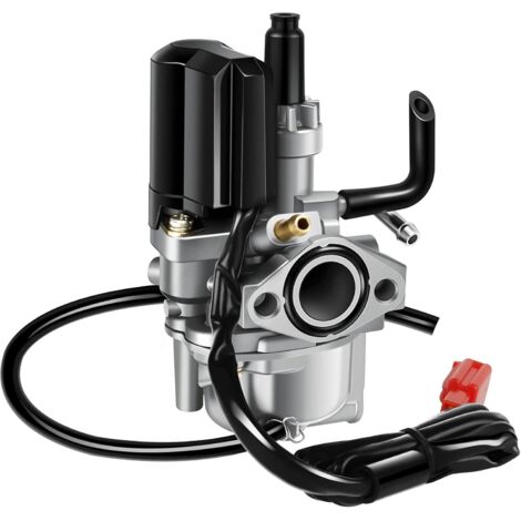JALLERIA Carburador de 17 mm, carburador para scooter y motocicleta con conector de 2 pines y estrangulador electrónico.