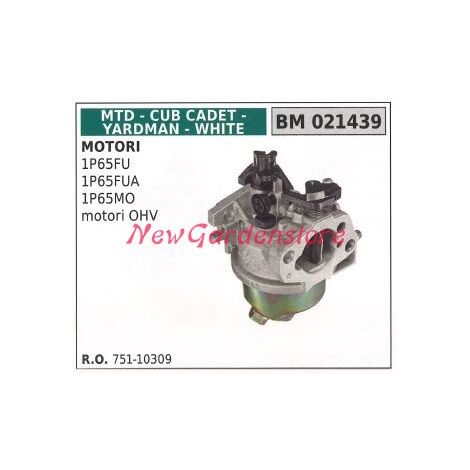 Carburador de cuba MTD cortacésped MTD 1P65FU 1P65FUA 021439